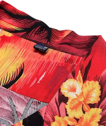 Vista 3 de Alimens & Gentle Camisa hawaiana casual de manga corta 100 % algodón de ajuste regular para hombre