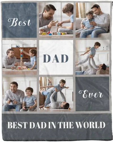 Vista 23 de D-Story Manta de hijo, divertidas mantas personalizadas con fotos, regalo para papá, manta de disfraz, regalo para hija, regalos personalizados