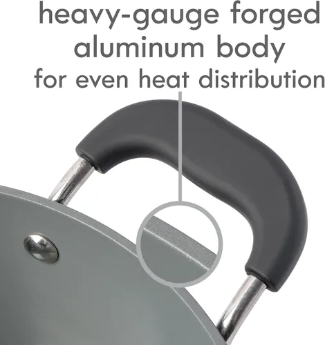 Vista 6 de Kenmore Arlington - Horno holandés de aluminio de 4,5 cuartos de galón con tapa y diamante negro