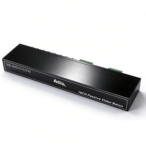 Vista 6 de Balun de video pasivo de 16 canales, convertidor de transceptor BNC a RJ45 para sistemas de cámaras de seguridad CCTV, compatible con cable CAT5