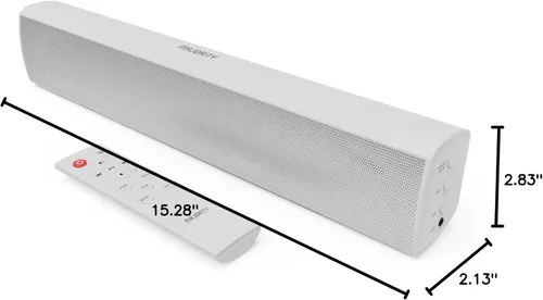 Vista 8 de Majority Barra de sonido blanca de 15 pulgadas para TV, barra de sonido