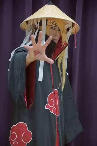 Vista 8 de Im.Create - Disfraz de anime, capa de Akatsuki, de Itachi Uchiha, cosplay para Halloween (L, negro)