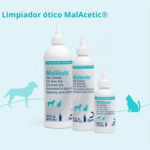 Vista 5 de Malacetic Limpiador ótico para perros y gatos, 8 fl oz