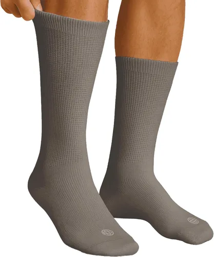 Vista 8 de Calcetines para diabéticos Doctor's Choice para hombre, calcetines sin costuras con parte superior sin uniones, 4 pares, talla grande 9-12 y XL 13-15