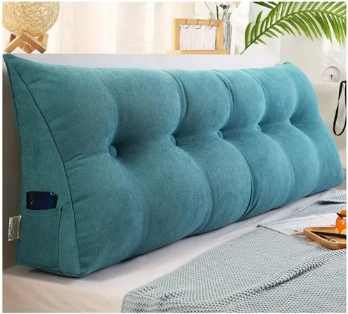Vista 11 de Almohada triangular para cabecero, almohada de lectura, almohada grande para cabecero, soporte de espalda, cojín lumbar con funda extraíble