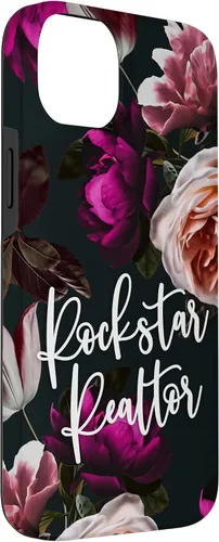 Vista 3 de iPhone 14 Plus Rockstar Realtor - Elegante estuche de regalo floral para agente inmobiliario