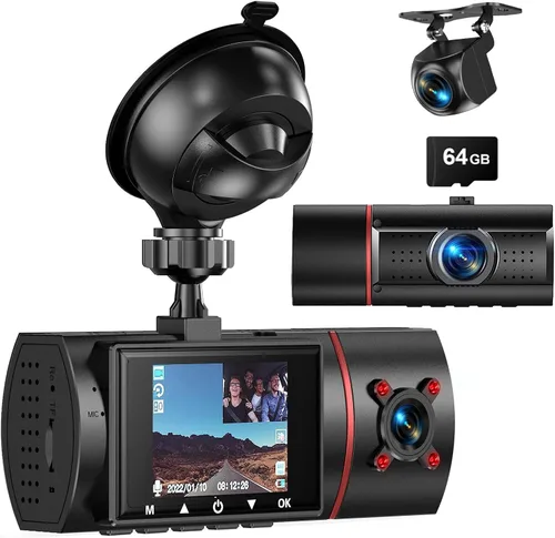 Vista 9 de Cámara frontal para automóvil con WiFi integrado y control de aplicación, cámara de tablero 4K con tarjeta gratuita de 32 GB, cámara de tablero