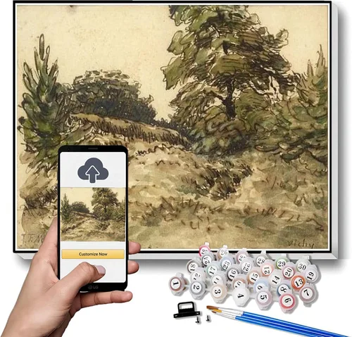 Vista 13 de Kits de pintura por números para adultos y niños La tentación de San Antonio Pintura por Jean-Francois Millet DIY Pintura al óleo por números Kits