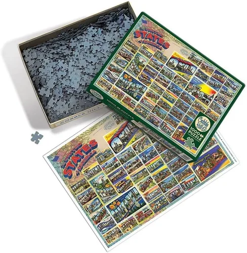 Vista 3 de Cobble Hill - Rompecabezas de 1000 piezas, postales americanas vintage, póster de muestra incluido