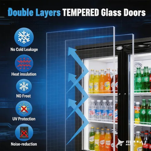 Vista 9 de Enfriador de barra trasera para debajo de la encimera, refrigerador de bebidas de 7.5 pies cúbicos, refrigerador bajo encimera, 2 puertas de 36