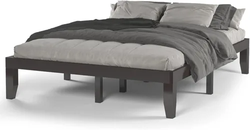 Vista 10 de KOTEK Base de cama de plataforma de madera maciza de 14 pulgadas, base de colchón con soporte de listones de madera, base de cama de madera de goma