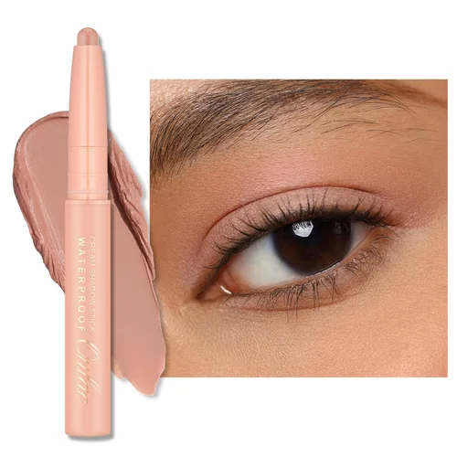 Vista 17 de Oulac Twist-Up Sombra de Ojos Brillante en Barra – Maquillaje de Ojos Vegano y Libre de Crueldad con Textura Cremoso y Mezclable, Resistente al 01