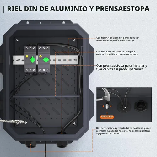 Vista 4 de Joinfworld - Caja eléctrica para exteriores (15.7 x 11.8 x 7.9 pulgadas)