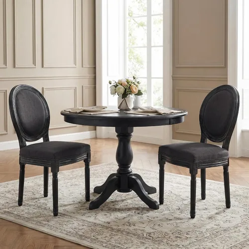 Vista 12 de Juego de 2 sillas de comedor estilo granja, sillas de comedor