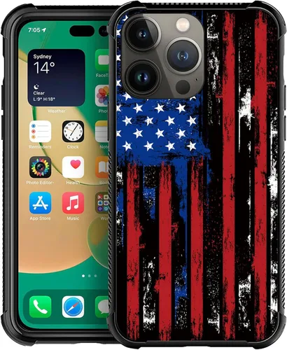 Vista 68 de Funda compatible con iPhone X/XS, diseño de bandera estadounidense de béisbol, TPU suave, a prueba de golpes, de vidrio templado, para iPhone X/XS