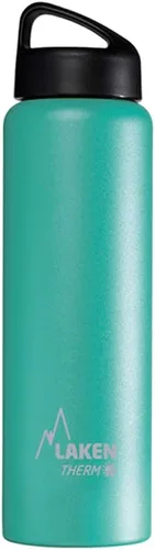 Vista 32 de Laken Thermo Classic - Botella de agua de acero inoxidable aislada al vacío de boca ancha Azul