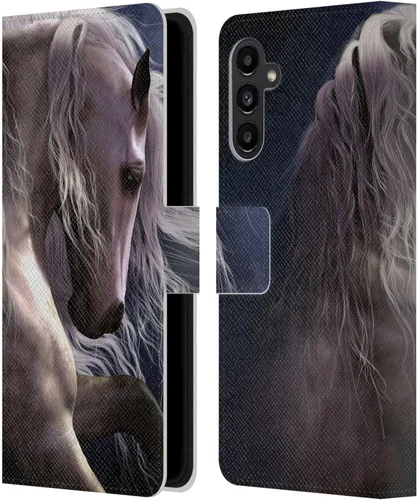 Vista 263 de Head Case Designs Officially Licensed Laurie Prindle A Morgan Christmas Western Stallion Leather Wallet Case Compatible with Samsung Galaxy A07 4G