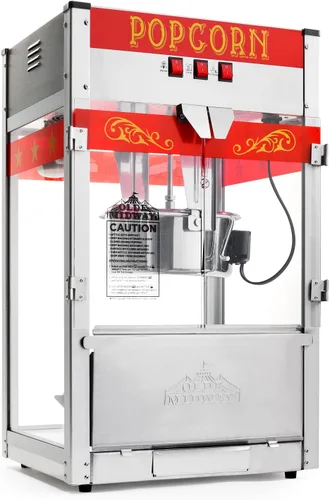 Vista 9 de Olde Midway Máquina Comercial para Hacer Palomitas de Maíz Fabricante Palomitero con Hervidor Grande de 12 Onzas - Negro