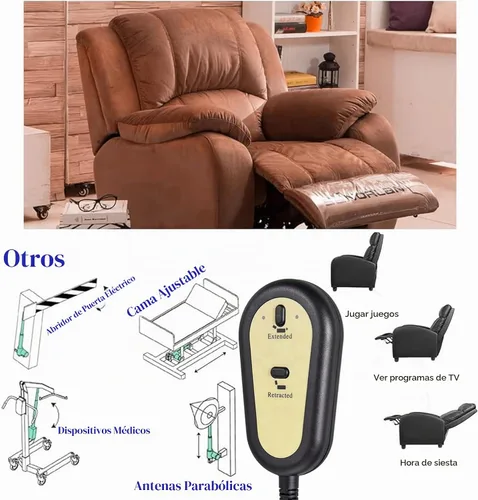 Vista 5 de Controlador de control manual reclinable eléctrico remoto de 2 botones