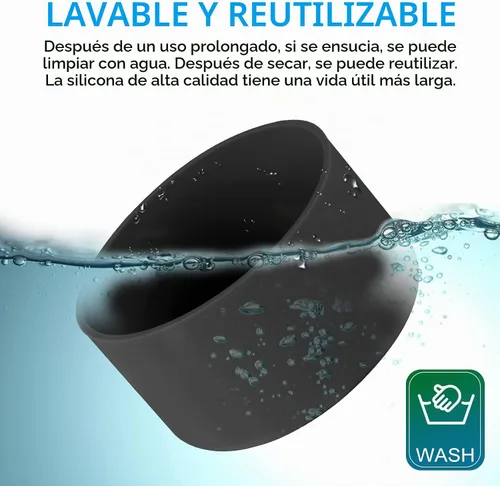 Vista 5 de Funda protectora de silicona para Stanley Quencher H2.0, vaso de 40 onzas y 30 onzas con asa y Stanley IceFlow de 20 onzas, 30 onzas, funda Negro