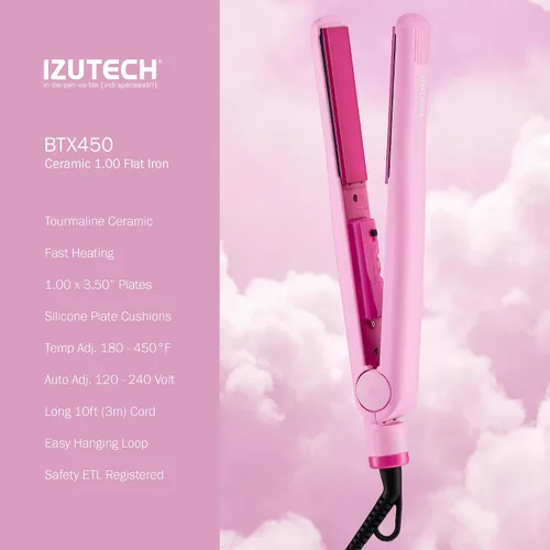 Vista 2 de IZUTECH BTX450 One Inch Styler Algodón Rosa