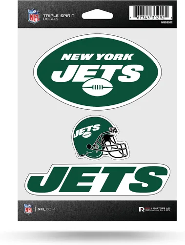 Vista 9 de Rico Industries NFL Football Triple Spirit Stickers Hoja de calcomanías triples