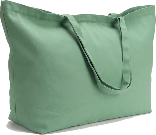 Vista 11 de Bolsa de lona grande, extra grande, para compras, playa, reutilizable, más grande, bolsa sólida lisa de 28 x 8 x 16 pulgadas Largest Plain Solid