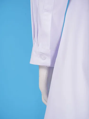 Vista 5 de CHICTRY Abrigo médico profesional de manga larga para mujer, con solapa de muesca, uniforme de enfermería