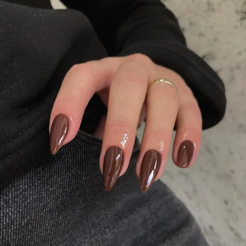 Vista 37 de Uñas postizas a presión color rosa bebé con forma de almendra, 48 piezas, uñas postizas gruesas neutras para mujeres, uñas de almendra medianas a
