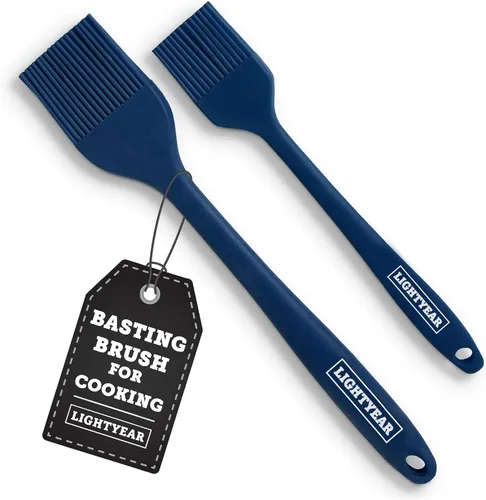 Vista 11 de Lightyear Cepillo de silicona para cocinar - Juego de brochas de pastelería Silicone basting brush for grilling, BBQ and baking – baster brush