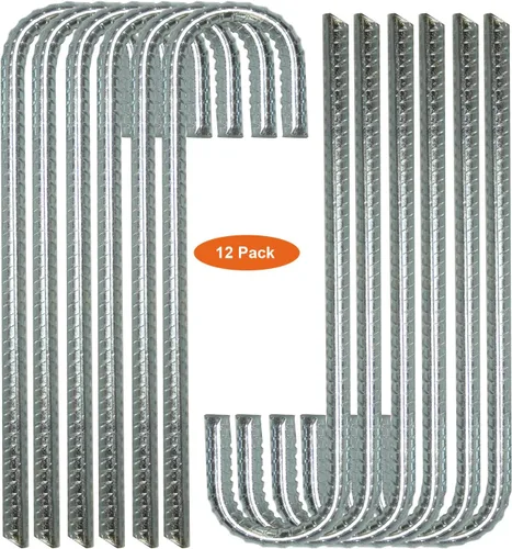 Vista 8 de Ashman - Anclaje de estaca de 12 pulgadas de largo (paquete de 4), ideal para asegurar animales, tiendas de campaña, toldos, cobertizos, puertos
