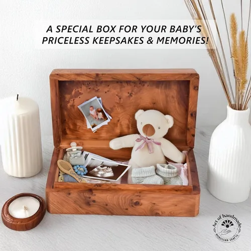 Vista 5 de Caja mediana de madera tallada a mano multiusos para recuerdos, organizador de almacenamiento de arte decorativo, caja de joyería, decoración