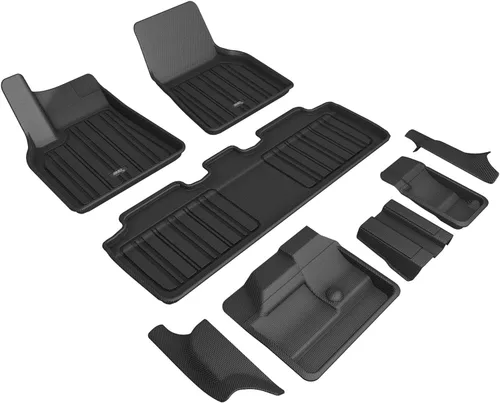 Vista 11 de 3D MAXpider Elegantes tapetes compatibles con Tesla Model Y de 7 asientos