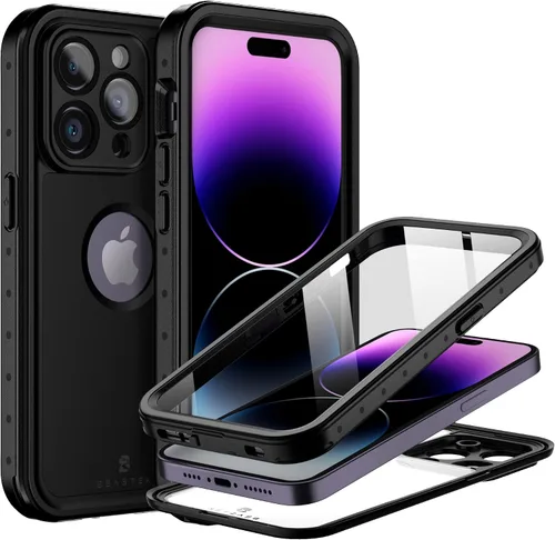 Vista 10 de BEASTEK Funda impermeable para iPhone 14, a prueba de golpes, a prueba de polvo IP68 bajo el agua, serie NRE con protector de pantalla integrado