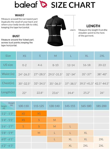 Vista 8 de BALEAF Camiseta de ciclismo para mujer, manga corta, con bolsillos, transpirable, para el verano