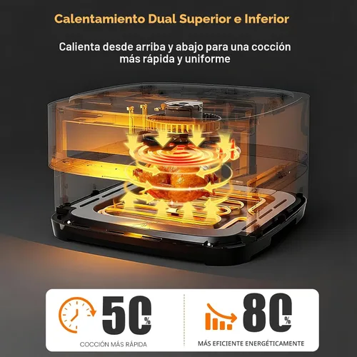 Vista 4 de Horno de pizza con freidora de aire de 4.5 cuartos para pizza