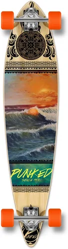 Vista 10 de Yocaher Beach Series - Patinetas completas Pintail Longboard Cruiser con Black Widow Premium 80A Cinta de agarre de aluminio para camión ABEC7