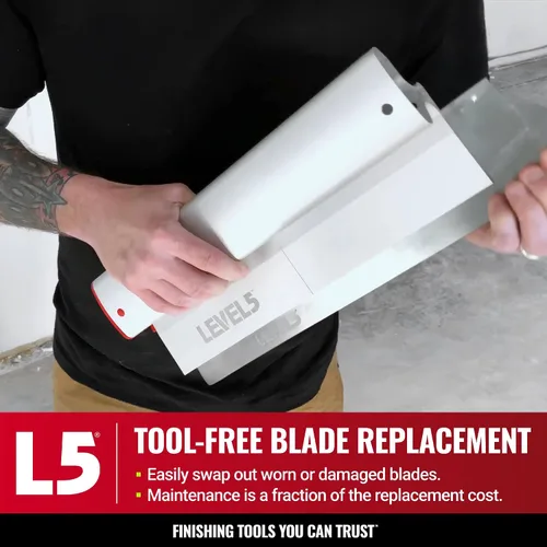 Vista 5 de LEVEL5 Ultimate Skimming Blade Set LEVEL5 Cuchillo para paneles de yeso alisado/derribado Aluminio extruido y construcción de acero inoxidable