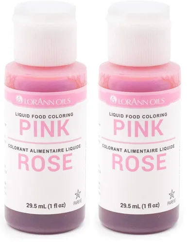 Vista 4 de LorAnn Pink - Colorante líquido para alimentos, botella de 1 onza