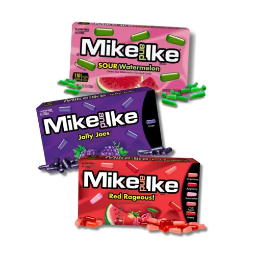 Vista 7 de Mike & Ike – Paquete de 3 – Berry Blast – Caramelos masticables con sabor a bayas surtidos – Cajas de cine de 4.25 onzas