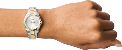 Vista 4 de Fossil Scarlette - Reloj de cuarzo de acero inoxidable para mujer