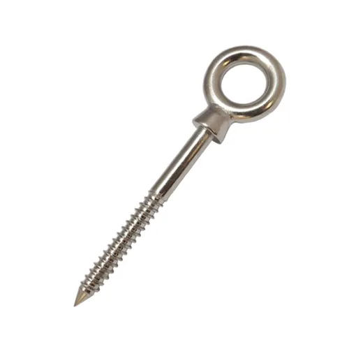 Vista 4 de 1 pieza 1/2" x 4 3/4" tornillo de ojo de retraso de acero inoxidable SS 316