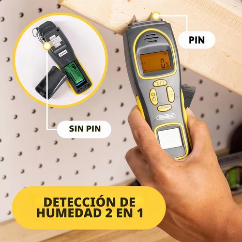 Vista 2 de General Tools MMH800 Medidor de Humedad con y sin Pin con Temperatura y Humedad