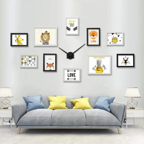Vista 2 de AILILIFE Manecillas de reloj 3D, mecanismo de movimiento de reloj grande con manecilla de pala de 12 pulgadas de largo, relojes de pared 3D