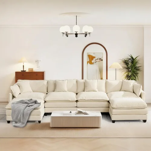 Vista 26 de SoarFlash Sofá modula, de felpilla, posición de en medio, beige