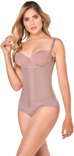 Vista 2 de Ann Chery 5173 Fajas Colombianas Con Correas Ajustables Semi Chaleco Body Shaper Con 3 Ganchos