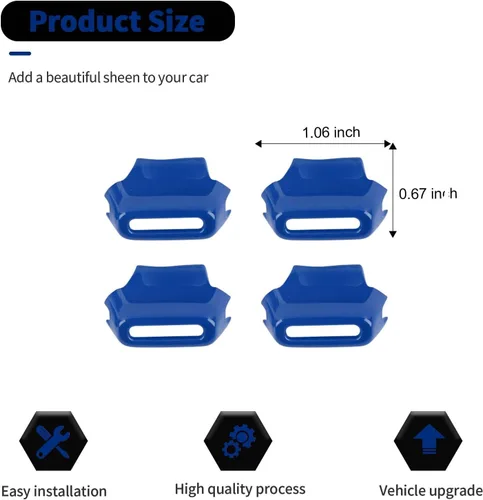 Vista 4 de RT-TCZ Cubierta de ventilación para consola central, ajuste de aire acondicionado, accesorios interiores para Ford Bronco 2021 2022 2023, azul