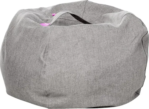 Vista 45 de Posh Creations - Sillón puff para niños, adolescentes y adultos, incluye funda extraíble y lavable a máquina, tamaño mediano de 27 pulgadas, lona