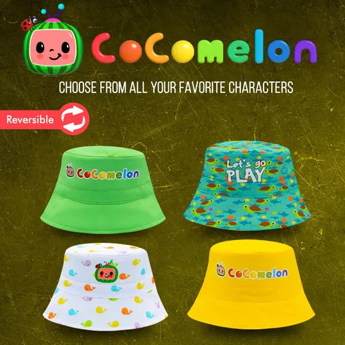 Vista 6 de Cocomelon Bucket Hat, Reversible Sun Hat for Toddler Boys & Girls, Multicolored Summer Baby Hat Featuring Cocomelon