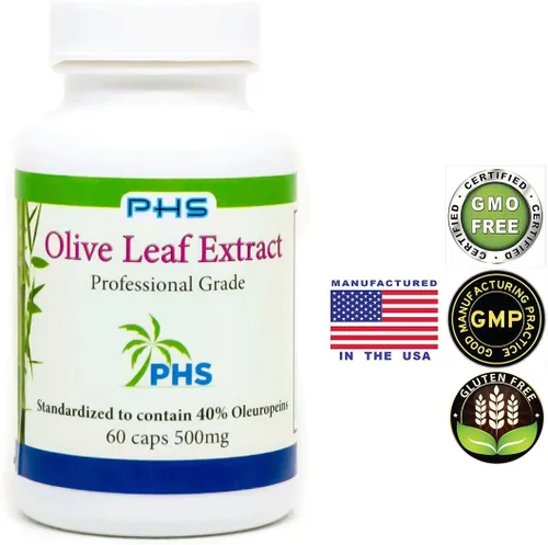 Vista 3 de Pacific Health Sciences 500 mg de extracto de hoja de olivo 40% más 100 mg de hoja de olivo orgánico